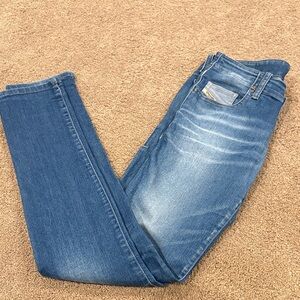Diesel super super slim skinny low waist 0607n stretch w26 l32 jeans denim